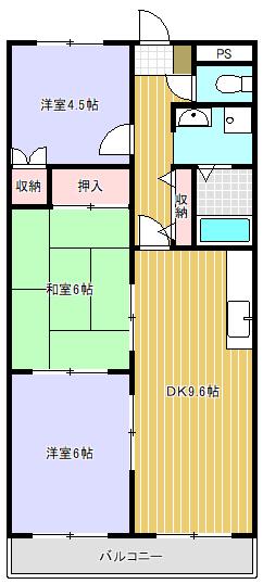 APIANT華(3DK/1階)の間取り写真