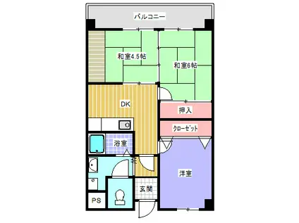 サンクリエート名坂(3DK/5階)の間取り写真