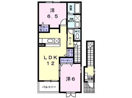 パインビレッジ90(2LDK/2階)の間取り写真