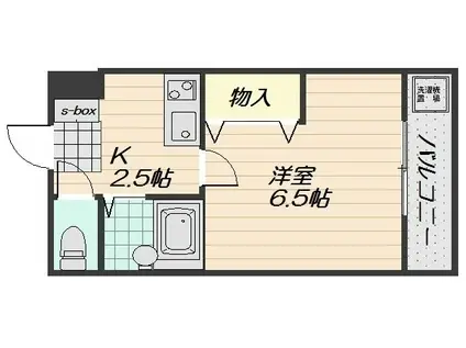 シティパル土井(1K/3階)の間取り写真