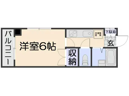 ベルリオ(1K/2階)の間取り写真