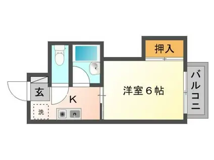 メゾンいちばB棟(1K/1階)の間取り写真