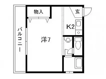 上原ビル(1K/3階)の間取り写真