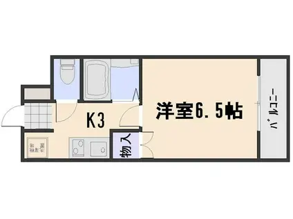 NEWS壱番館(1K/4階)の間取り写真