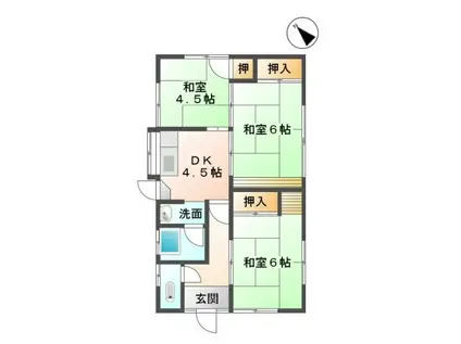 可部線 あき亀山駅 徒歩25分 1階建 築55年(3DK)の間取り写真