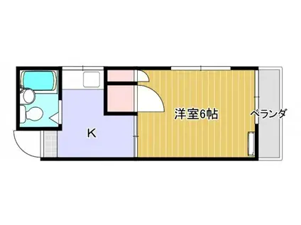 メゾンド・わすい(1K/2階)の間取り写真