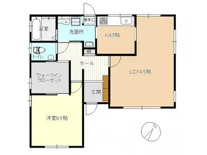 広島電鉄宇品線 県病院前駅 徒歩6分 1階建 築15年(1LDK)の間取り写真