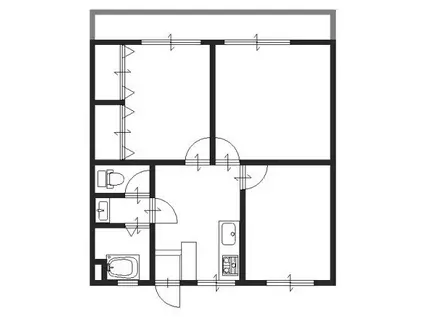 フォレストサイド戸坂(3DK/2階)の間取り写真