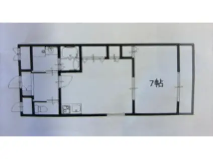 CASA&MICHIROOM戸坂桜上(1DK/4階)の間取り写真