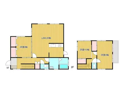 芸備線 玖村駅 徒歩13分 2階建 築38年(3LDK)の間取り写真