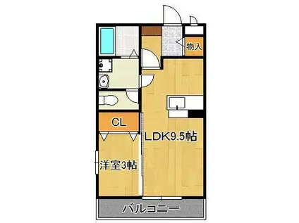 グレイストレビナ赤坂(1LDK/2階)の間取り写真