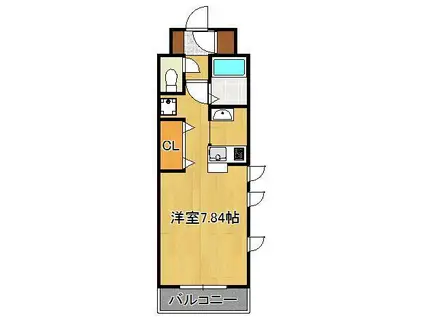 北口幹線ビル(1K/6階)の間取り写真