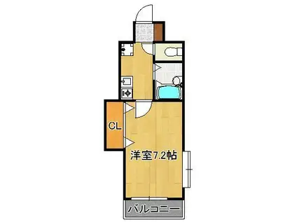 アクス敷島21(1K/2階)の間取り写真