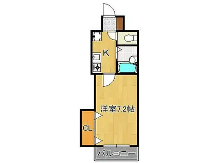 アクス敷島21(1K/5階)の間取り写真