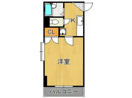 NO.23 ベイサイドアネックス(1K/3階)の間取り写真