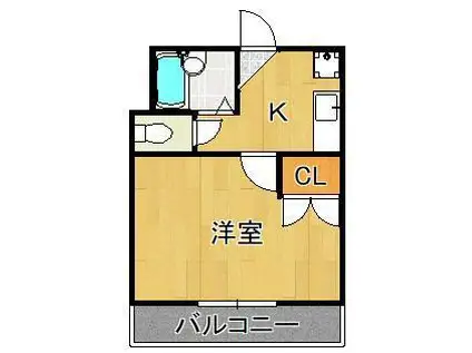 NO.23 ベイサイドアネックス(1K/4階)の間取り写真