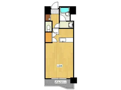 サンラビール小倉(ワンルーム/3階)の間取り写真