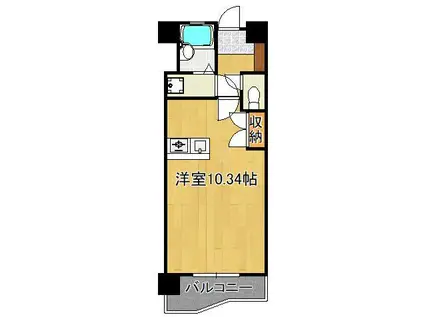 サンラビール小倉(ワンルーム/5階)の間取り写真