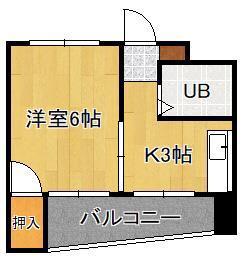 小倉ホースビル(1K/4階)の間取り写真