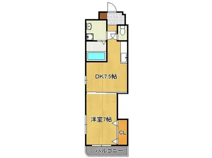 ヒット馬借BLD(1DK/8階)の間取り写真