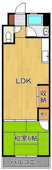 ギャラン江南(1LDK/10階)の間取り写真