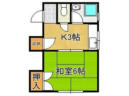 九設ビル(1K/4階)の間取り写真