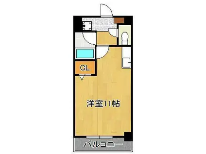 アクセス砂津(ワンルーム/4階)の間取り写真