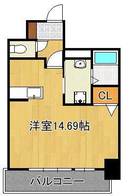 大八ビル(ワンルーム/4階)の間取り写真
