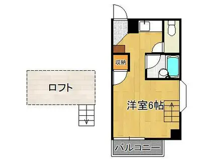 ソフィー21長浜(ワンルーム/3階)の間取り写真