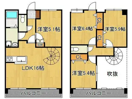 J-スクエア(4LDK/11階)の間取り写真
