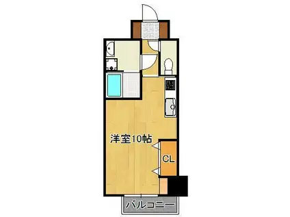 コートハウス中島通(ワンルーム/2階)の間取り写真