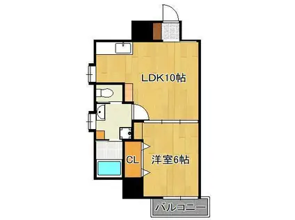 コートハウス中島通(1LDK/7階)の間取り写真