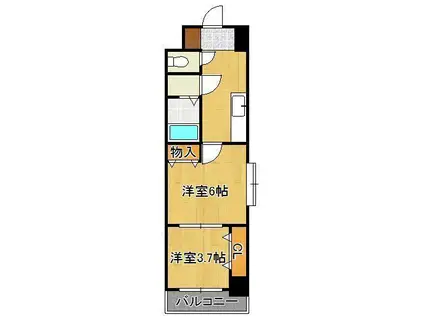 デザイナープリンセス77(2K/3階)の間取り写真