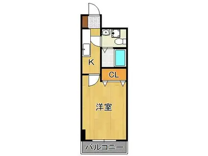 NO.71オリエントトラストタワー(1K/22階)の間取り写真