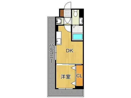 NO.71オリエントトラストタワー(1DK/10階)の間取り写真