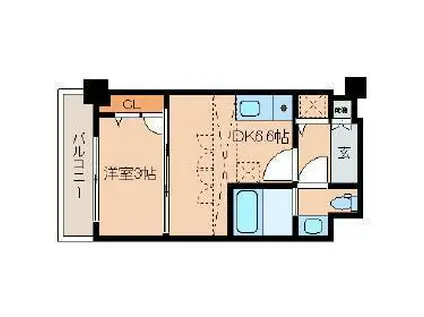 NO.71オリエントトラストタワー(1DK/32階)の間取り写真