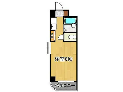 リバーサイド中津口(ワンルーム/3階)の間取り写真