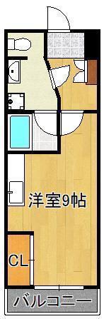 CPタワー(1K/19階)の間取り写真