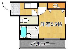 まつやビル(1K/5階)の間取り写真