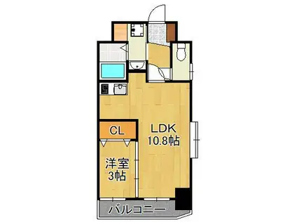 出屋敷館(1LDK/2階)の間取り写真