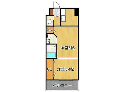 シグナス(2K/2階)の間取り写真