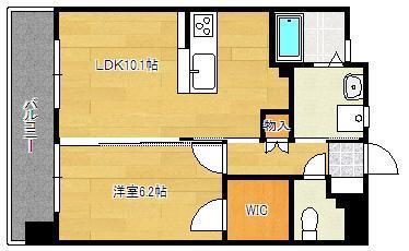 フェルト1113(1LDK/7階)の間取り写真