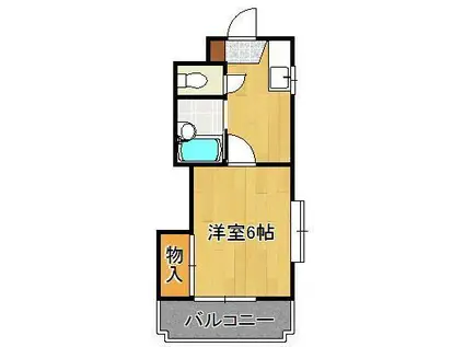 プレアール原町別院(1K/2階)の間取り写真