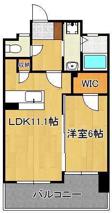 フェルト127(1LDK/11階)の間取り写真