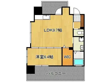 フェルト127(1LDK/8階)の間取り写真