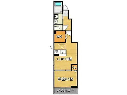 フェリーチェ春日(1LDK/1階)の間取り写真