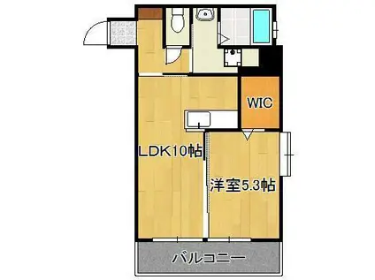 ラ・ヴェリテ鍛冶町(1LDK/4階)の間取り写真