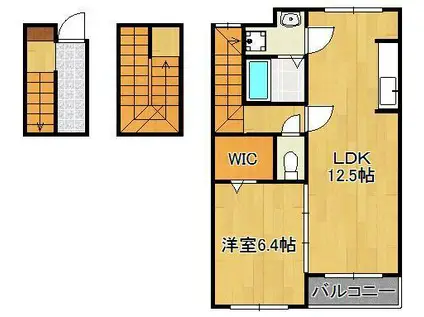 ルミナス(1LDK/3階)の間取り写真