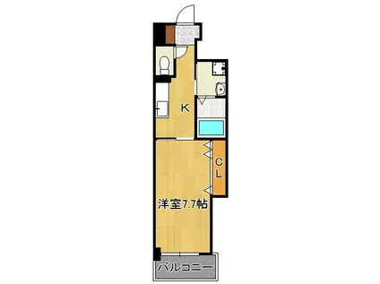ラ・シャンテ(1K/3階)の間取り写真