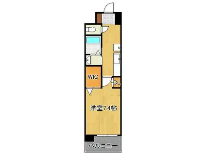 メゾン・ド・ヒロ(1K/2階)の間取り写真